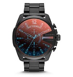 Diesel Men's Mega Chief Quartz Stainless Steel Chronograph Watch, Color: Black - Многофункциональные удобные часы с внушительным дизайном от....